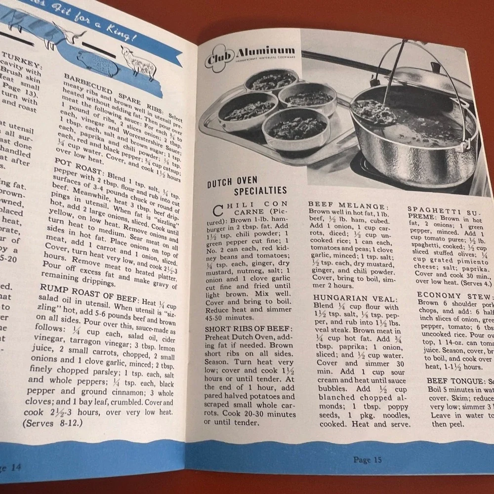 Vtg Club Aluminum Hammercraft Waterless Cookware Recipe Booklet 1950s D5-85M-550